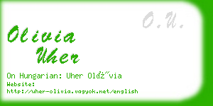 olivia uher business card